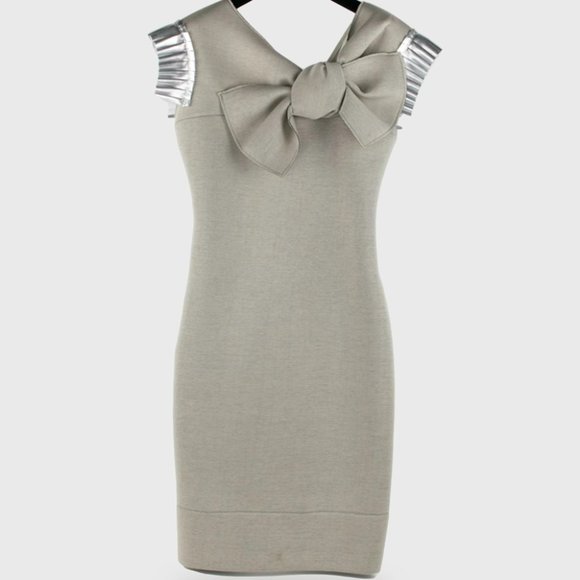 Marie Saint Pierre Pleated Shoulder Sheath Dress - Picture 1 of 7